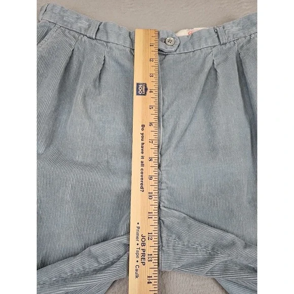 VTG Giorgio Sant' Angelo Corduroy Trouser Pants Womens 13/14 28x27 Blue Bareback - Picture 3 of 7